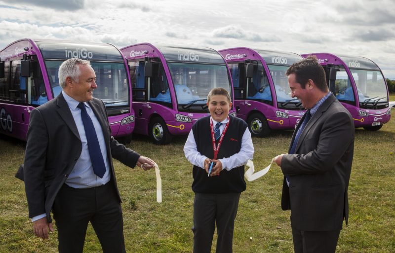New Optare Solos launched on Go North East indiGo service by 11-year-old aspiring bus driver