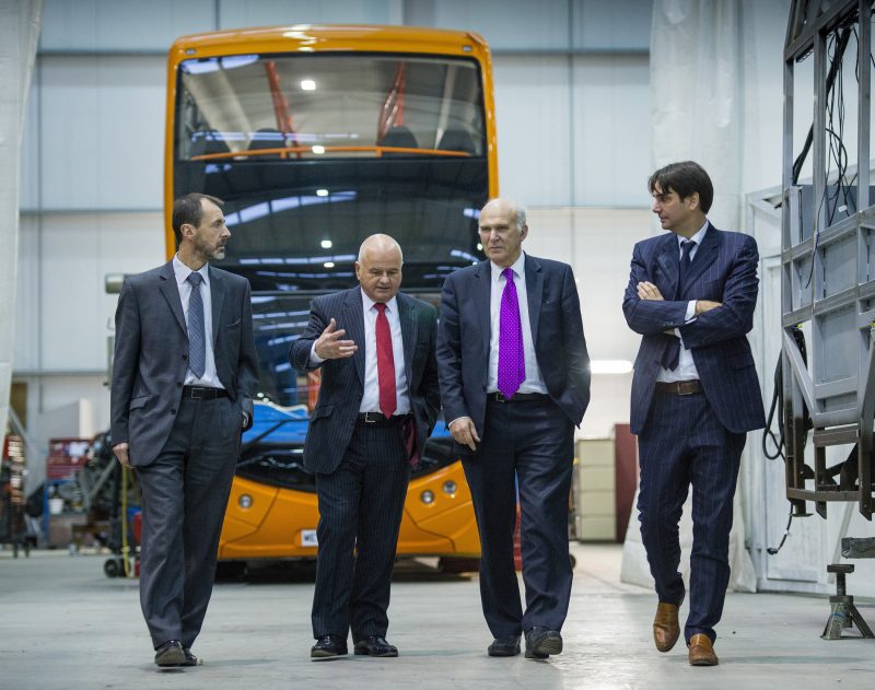Optare’s role in reducing emissions in the UK bus industry is marked by a visit from the Rt Hon Dr Vince Cable MP
